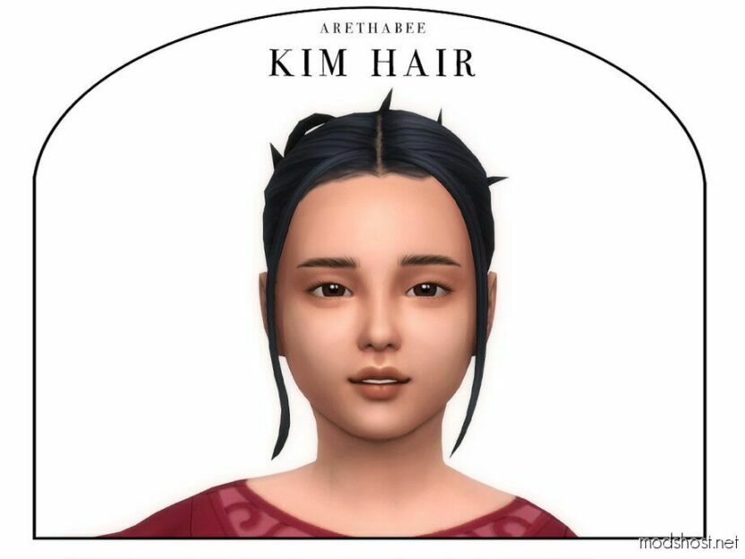 Sims 4 Female Mod: KIM Hair (Children) (Featured)