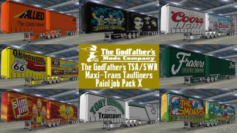 ATS Skin Mod: Tsa/Swr Maxi-Trans Tautliners Paintjob Pack X (Featured)