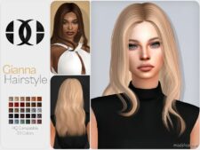 Sims 4 Female Mod: Gianna Hairstyle (Featured)