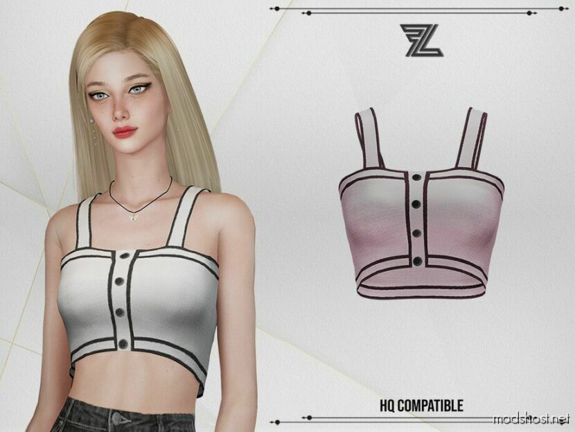 Sims 4 Everyday Clothes Mod: Elise TOP (Featured)