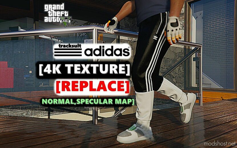 GTA 5 Player Mod: Adidas Tracksuit 4K Replace (Featured)