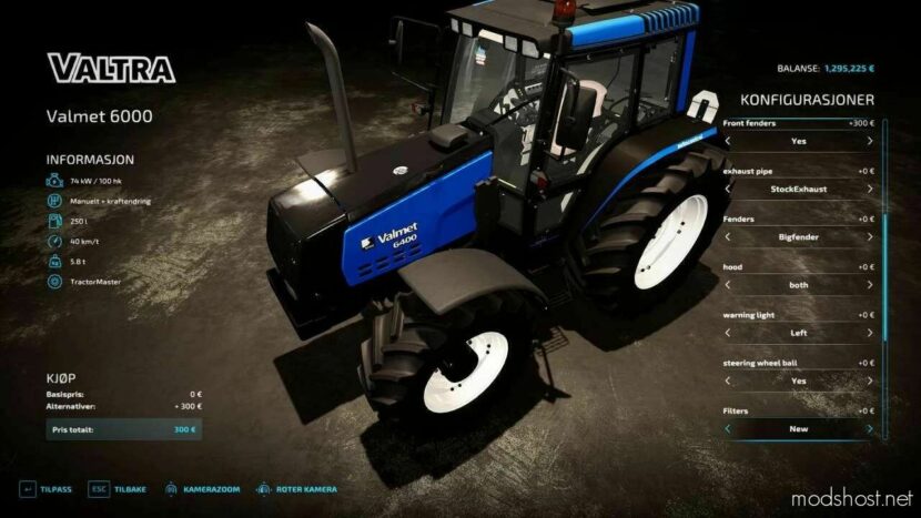 FS22 Valmet Tractor Mod: 6×00 V1.2.2.2 (Featured)