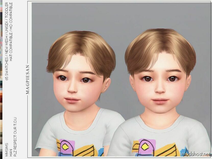 Sims 4 Kid Mod: HAN Hair For Toddler (Featured)