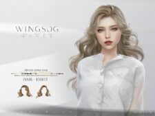 Sims 4 Female Mod: Wings ES0815 Gentle Curly Hair (Featured)