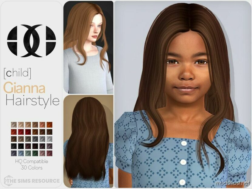 Sims 4 Kid Mod: Gianna Hairstyle – Child (Featured)