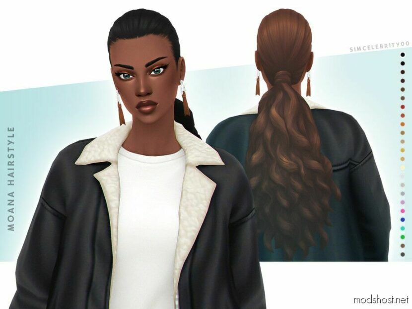 Sims 4 Female Mod: Moana Hairstyle (Featured)