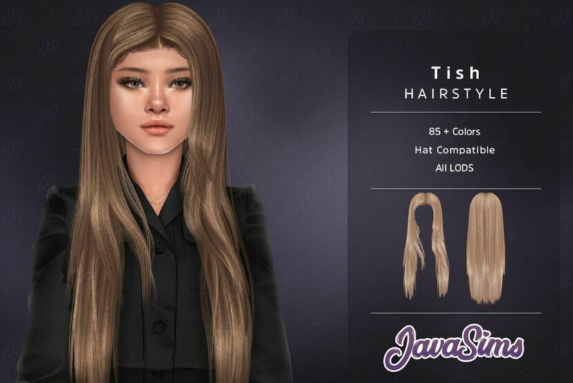 Sims 4 Female Mod: Tish (Hairstyle) (Featured)