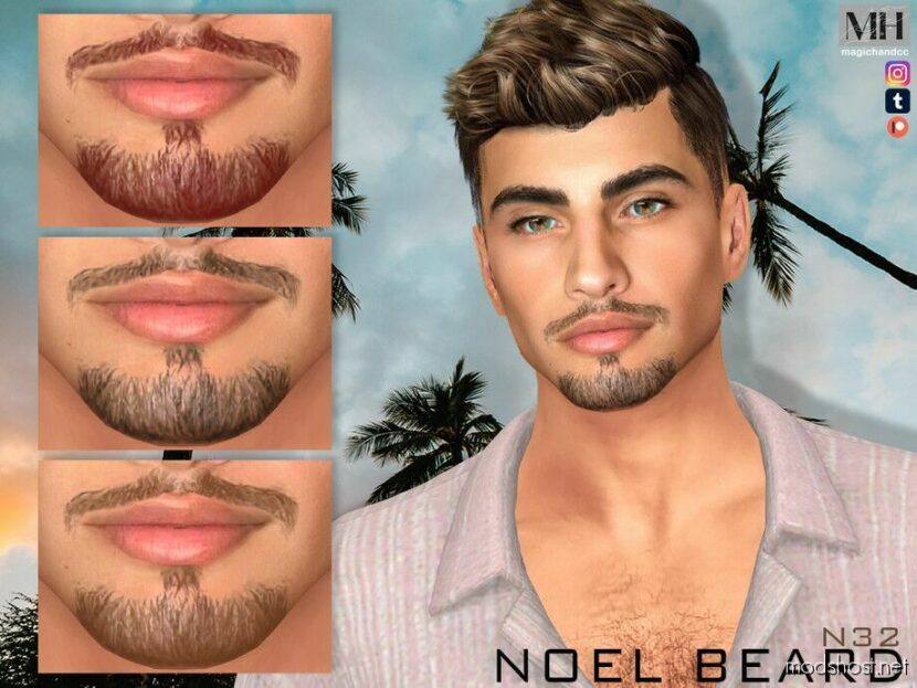 Sims 4 Male Hair Mod: Noel Beard N32 (Featured)