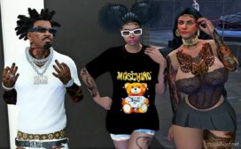 GTA 5 Player Mod: T-Shirts Exclusive Pack Moschino For MP Female (Image #3)