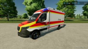 FS22 Mercedes-Benz Vehicle Mod: Mercedes Benz Sprinter Strobel Ambulance V1.0.0.1 (Image #5)