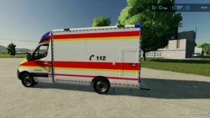 FS22 Mercedes-Benz Vehicle Mod: Mercedes Benz Sprinter Strobel Ambulance V1.0.0.1 (Image #8)