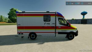 FS22 Mercedes-Benz Vehicle Mod: Mercedes Benz Sprinter Strobel Ambulance V1.0.0.1 (Image #9)