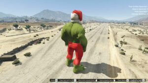 GTA 5 Player Mod: Santa Hulk Claus Add-On PED (Image #3)