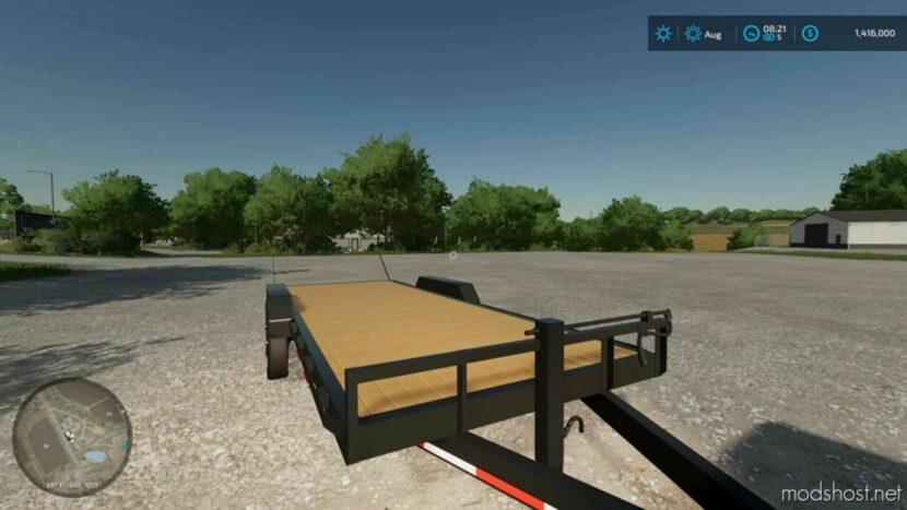 FS22 Mod: Load Trail Skid Steer Trailer (Original Conversion) (Featured)