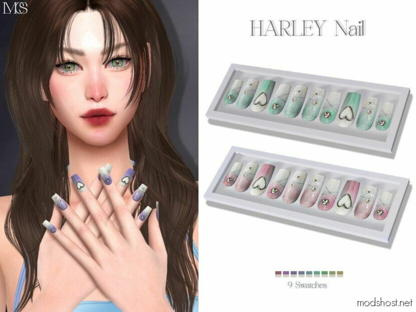 Sims 4 Female Accessory Mod: Harley Nail (Featured)