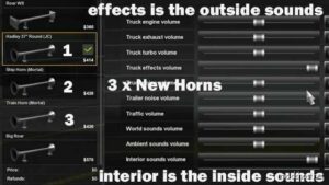 ETS2 Mod: Truck Sound Effects Pack V1.0.5 (Image #2)