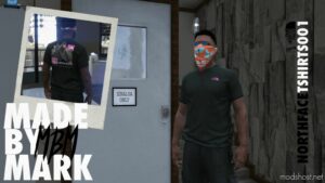 GTA 5 Player Mod: MBM – North Face Tshirt Pack (MP Male) 20 Textures (Image #4)