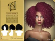 Sims 4 Female Mod: Volume – Curly Hairstyle (Featured)