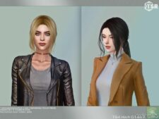 Sims 4 Female Mod: LOW Ponytail Hairstyle With Fringe – G144 (Featured)