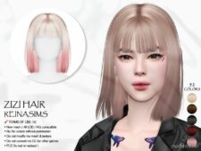 Sims 4 Female Mod: 83 Zizi Hair (Featured)