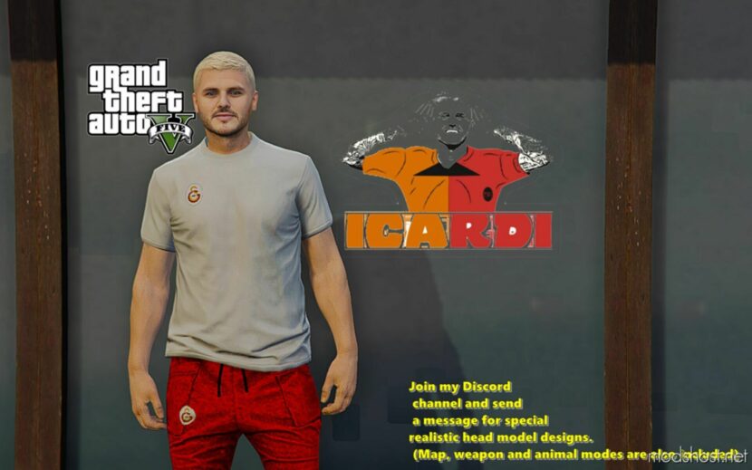 GTA 5 Player Mod: Mauro İcardi Add-On PED (Featured)