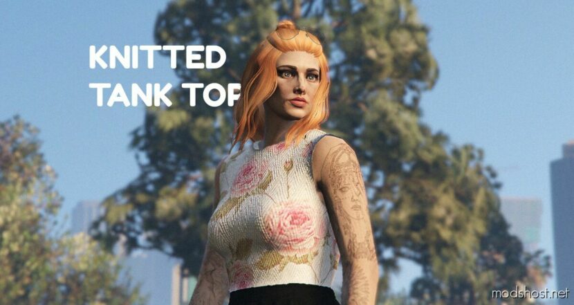 GTA 5 Player Mod: Knitted Tank TOP For MP Female (Featured)