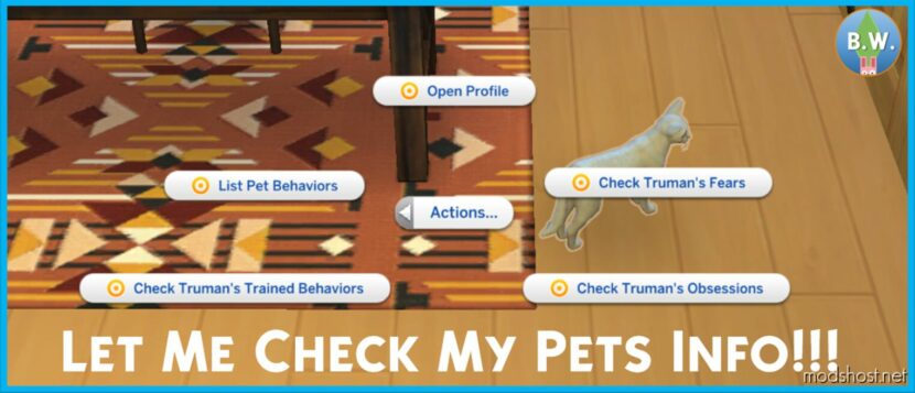 Sims 4 Mod: Let Me Check My Pets Info (Featured)