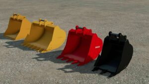 FS22 Forklift Mod: 40-60 TON Excavator Bucket Pack V2.0 (Image #2)