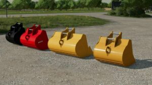 FS22 Forklift Mod: 40-60 TON Excavator Bucket Pack V2.0 (Image #7)