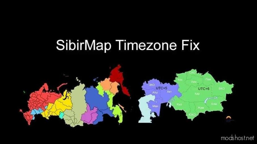 ETS2 Mod: Sibirmap Timezone FIX V2.6.1 (Featured)