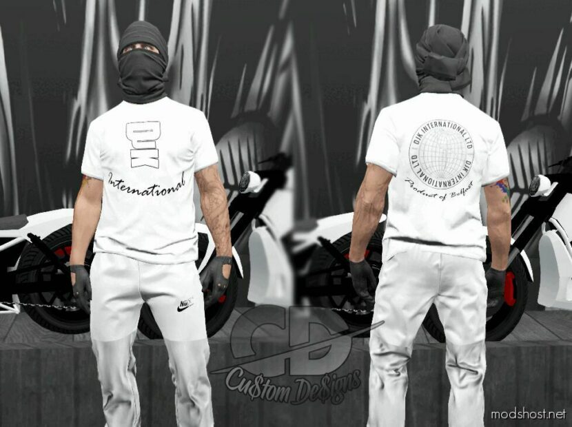 GTA 5 Player Mod: CD – DJK International T-Shirt Pack (Featured)