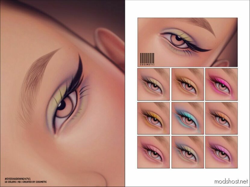 Sims 4 Eyeshadow Makeup Mod: N247 V1 (Featured)