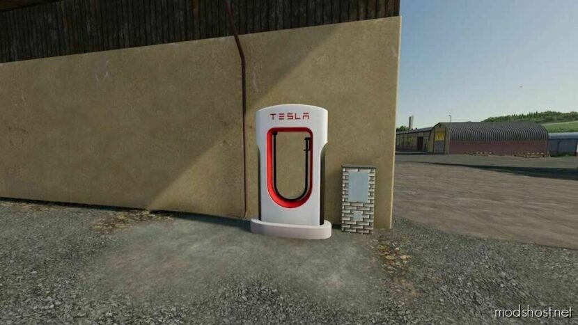 FS22 Tesla Placeable Mod: Super Fast Charging Station (Featured)