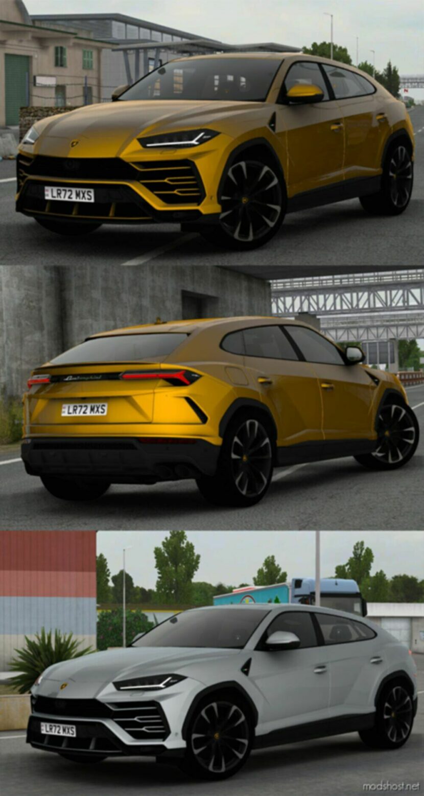 ETS2 Lamborghini Car Mod: Urus 2018 1.48 (Featured)