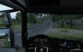 ETS2 Rain Weather Mod: Enhanced Rain Droplets And Better Tires Water Spray (Image #2)