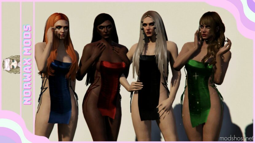 GTA 5 Player Mod: Drawstring Mini Dress For MP Female (Featured)