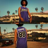 GTA 5 Player Mod: Throwback Saints Jersey For MP Male (Image #5)