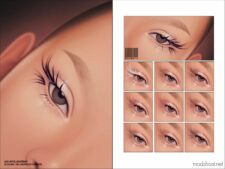 Sims 4 Female Makeup Mod: Maxis Match 2D Eyelashes N47 (Featured)