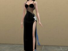 Sims 4 Elder Clothes Mod: Maxi Dress (Image #2)