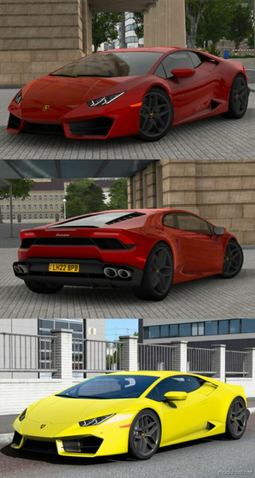 ETS2 Lamborghini Car Mod: Huracan LP 580-2 2017 V1.7 1.48 (Featured)