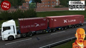 ETS2 Mod: D-Tec Flexi-Trailer Container Trailer 1.48 (Featured)