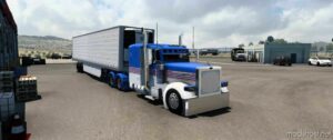 ATS Peterbilt Mod: 389 Pinga White And Blue Skin 1.48 (Image #4)