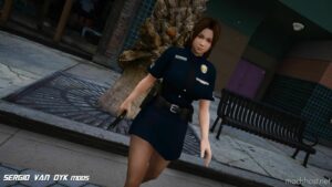 GTA 5 Player Mod: MAI Shiranui – Jill Valentine – Police Officer – Sheriff Replace (Image #4)