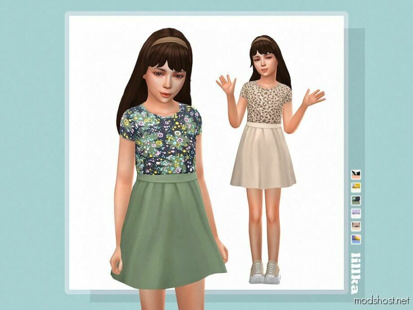 Sims 4 Kid Clothes Mod: Nilay Dress (Featured)