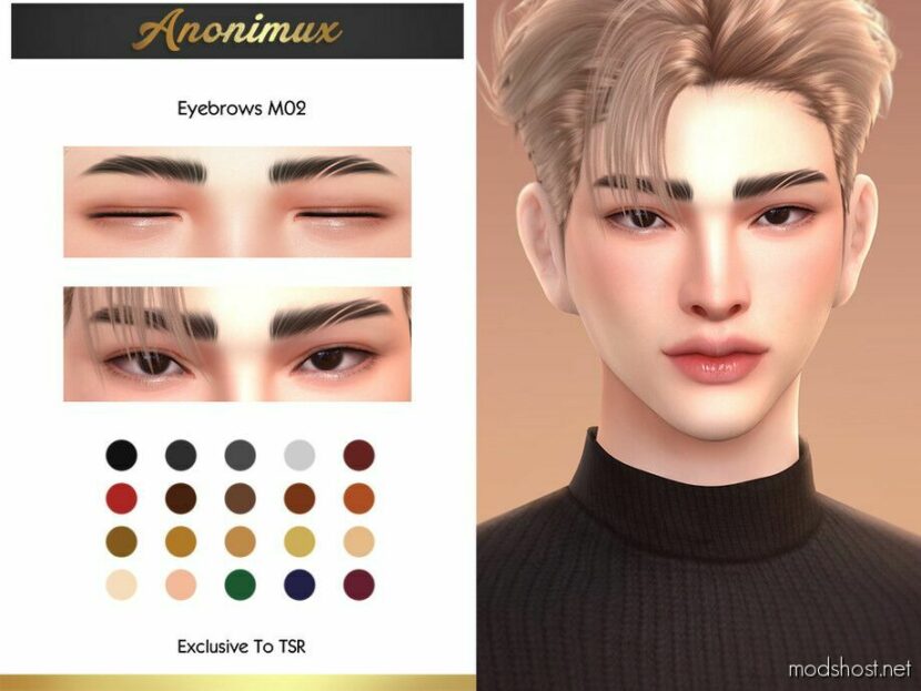 Sims 4 Eyebrows Hair Mod: M02 (Featured)