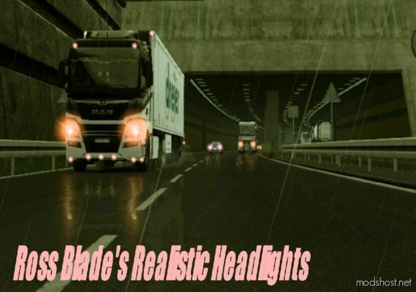 ETS2 Realistic Part Mod: Ross Blade’s Realistic Headlight Flares V1.2 1.48 (Featured)