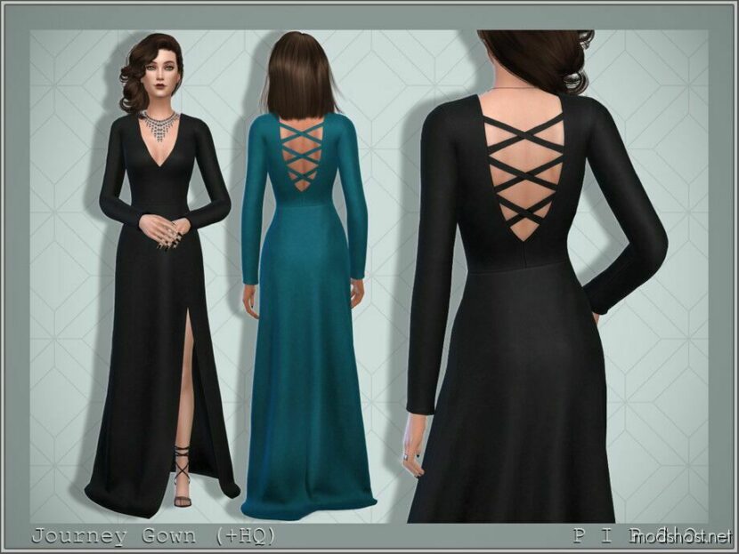 Sims 4 Formal Clothes Mod: Journey Gown. (Featured)