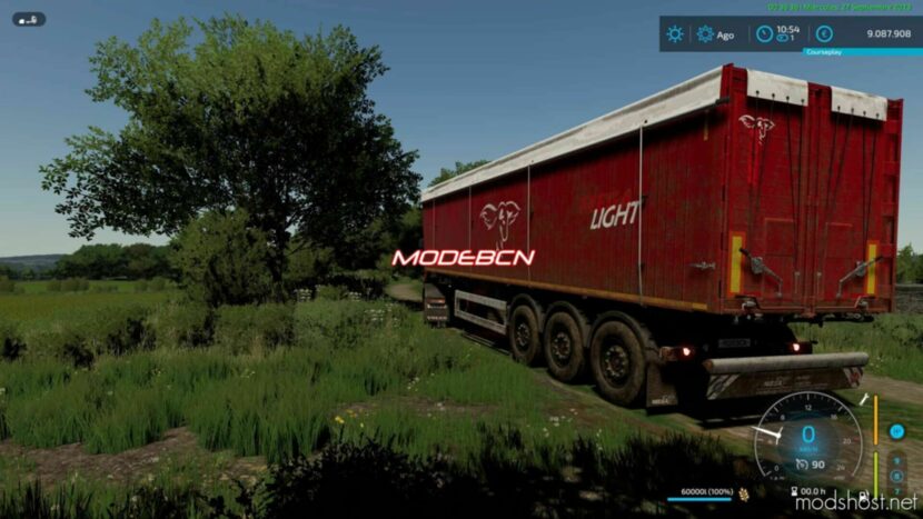 FS22 Trailer Mod: Mega Light3 With More Colors Added (Featured)