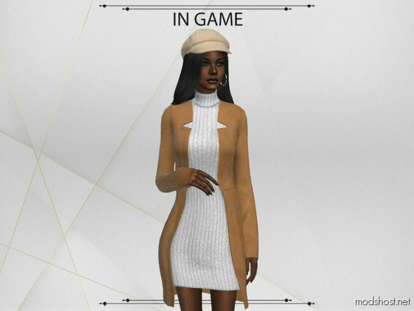 Sims 4 Female Clothes Mod: Katy Autumn Sweater And Jacket (Featured)