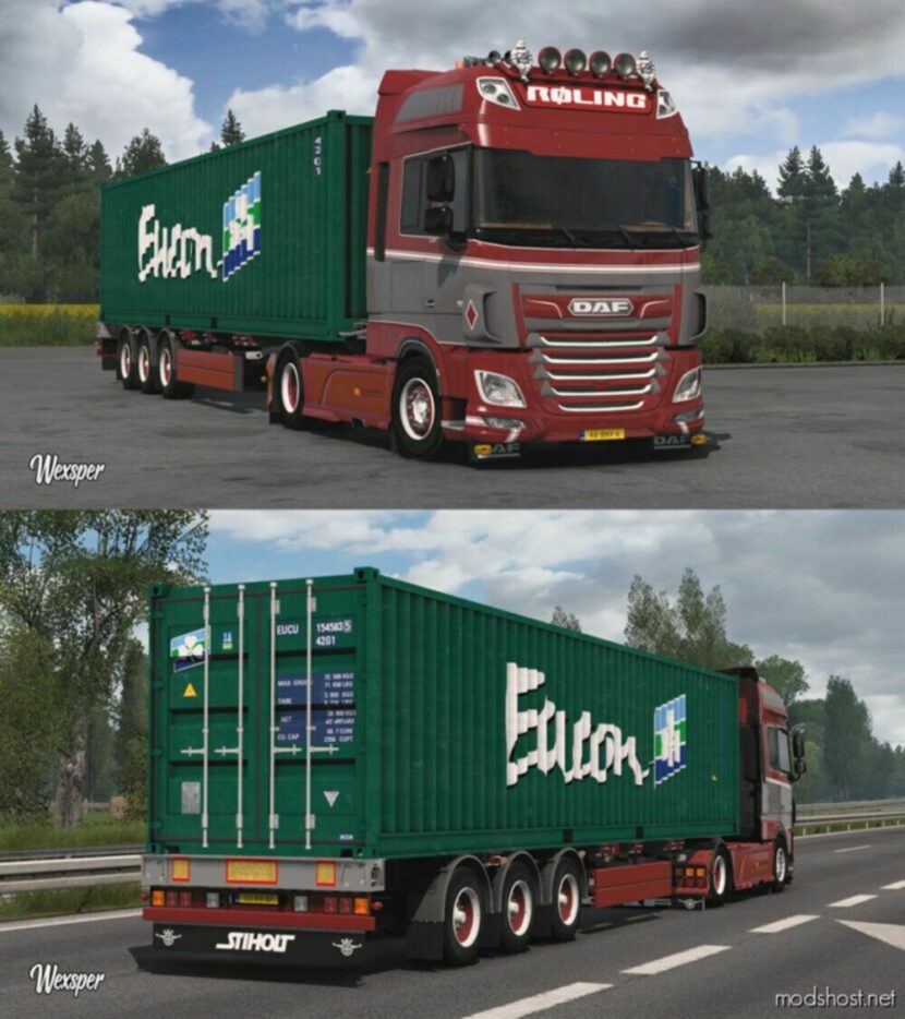 ETS2 DAF Mod: XF Euro 6 Roling Transport Skin Pack By Wexsper (Featured)